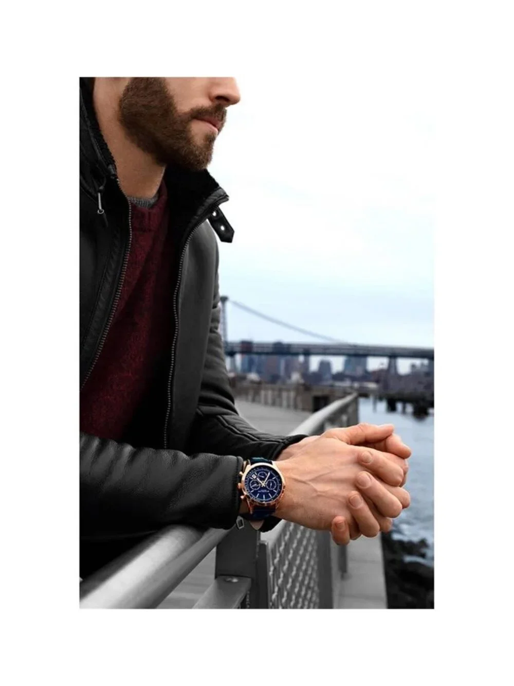 NWT Stuhrling Original Monaco Quartz Blue Dial Men's Watch